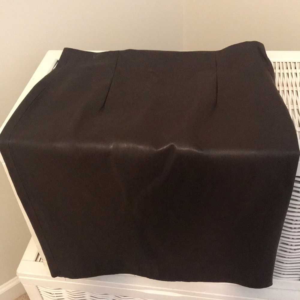 Faux leather skirt
